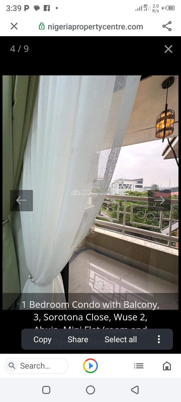 A Luxurious 1 bedroom mini Flat in Wuse 2, Abuja.