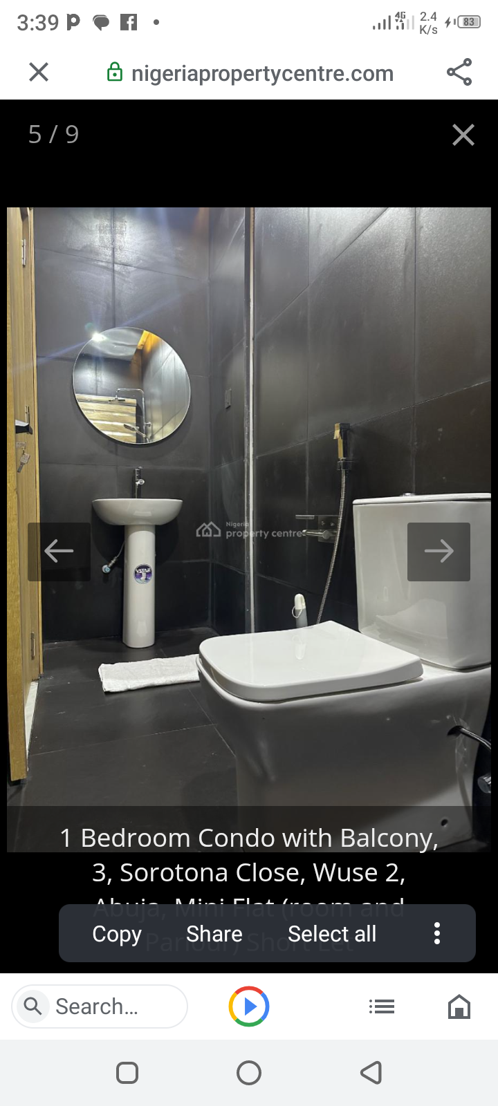 A Luxurious 1 bedroom mini Flat in Wuse 2, Abuja.