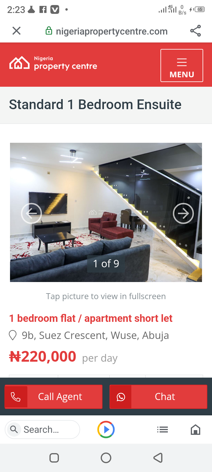 Luxurious 1 bedroom Apartment in Wuse,Abuja.